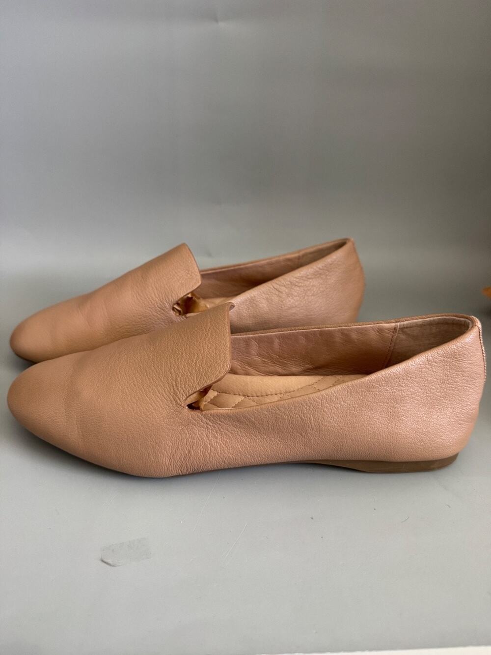 Sz Birdies Women's Starling Leather Flat Size 9 Loafer Taupe Tan S3